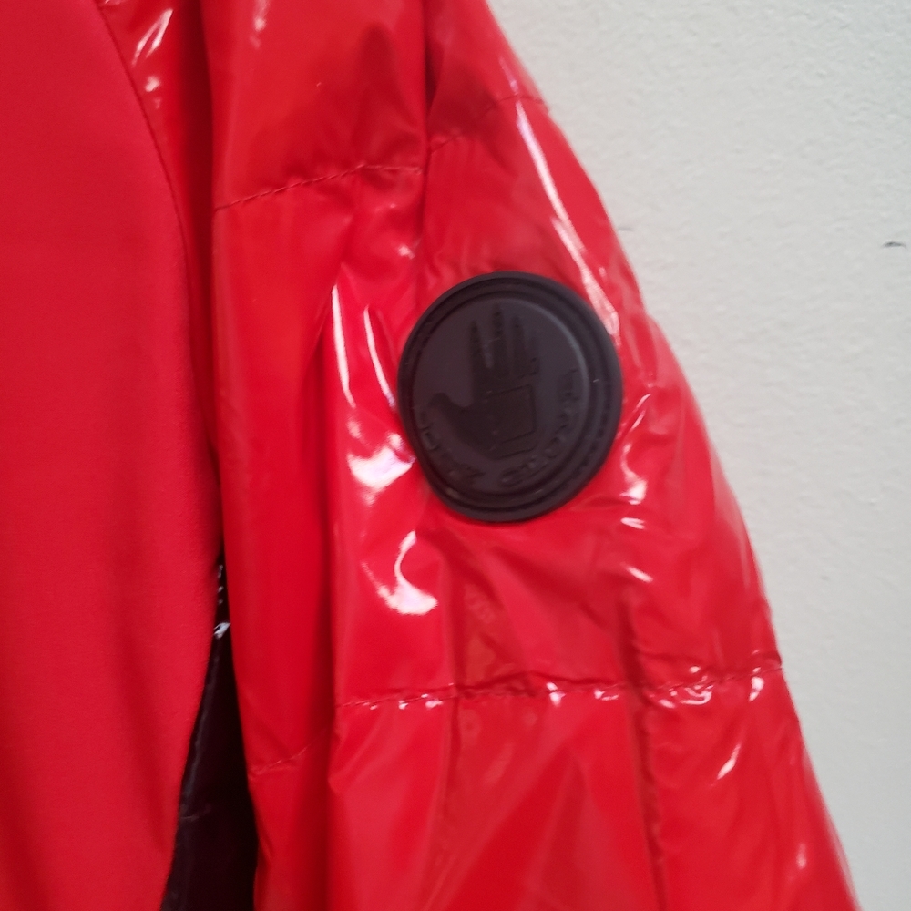 ๐SOLD๐ NWT Body Glove Puffer Coat Hooded Down Cold Ski Winter Sport Red Black - Picture 6 of 14
